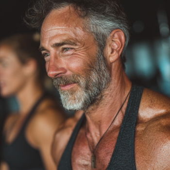 Тренер працює з літньою людиною